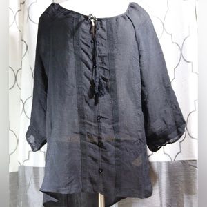 Araxa black top, size 1X